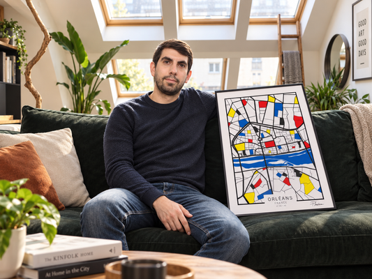 Orléans, le premier plan que j'ai dessiné