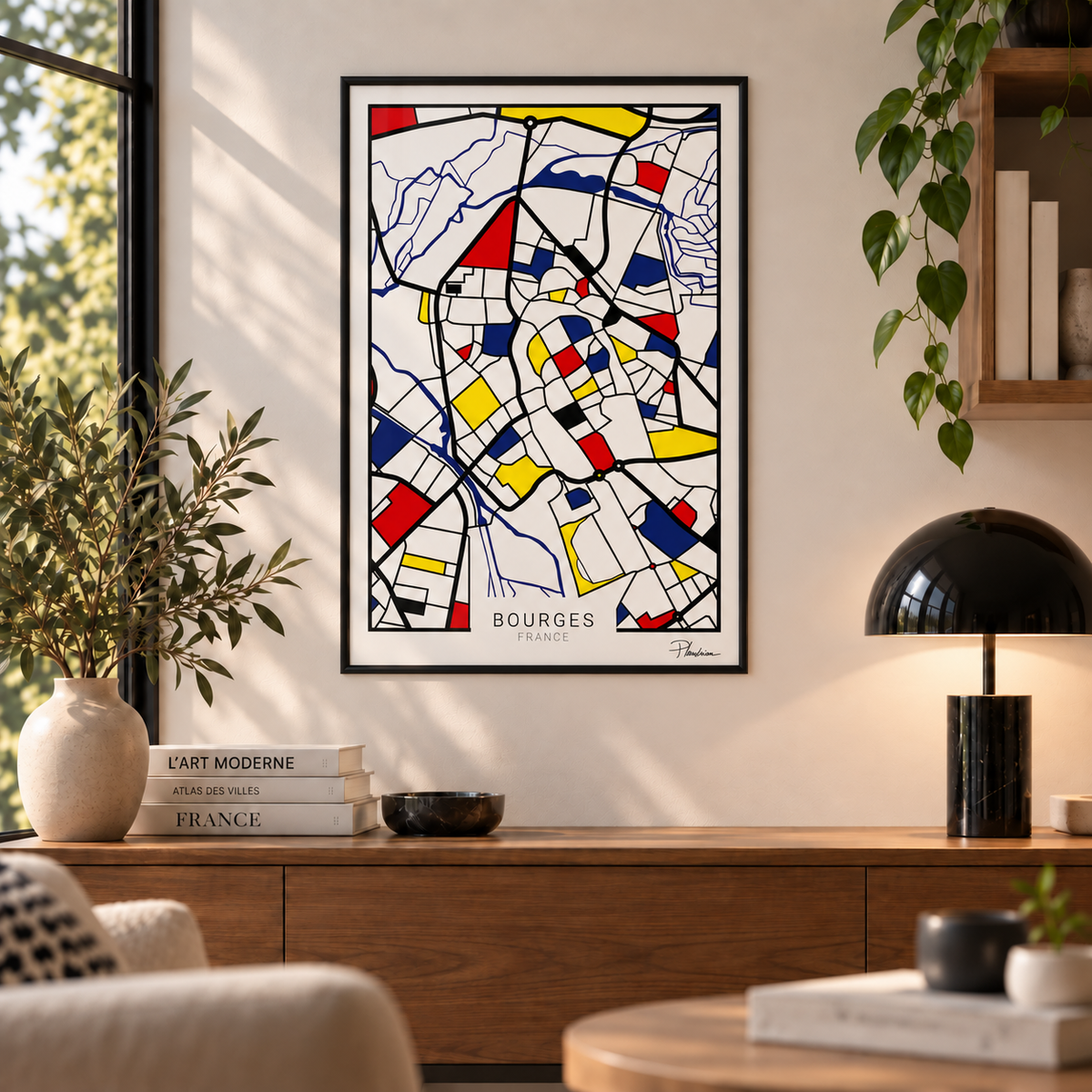 Bourges — Affiche encadrée