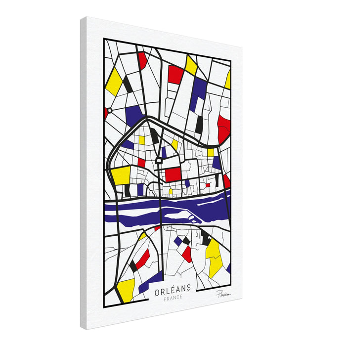 Toile de Orléans style Mondrian - Art mural Plandrian